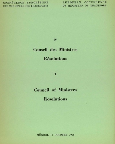 Council of ministers resolutions. IV