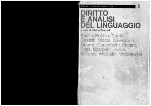 Diritto e analisi del linguaggio