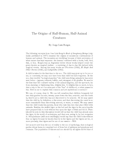 The Origins of Half-Human, Half-Animal Creatures