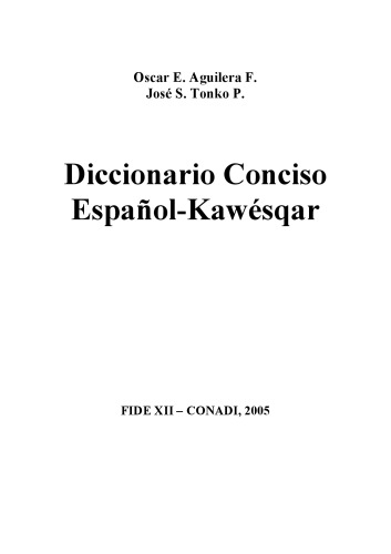 Diccionario Conciso Español-Kawésqar