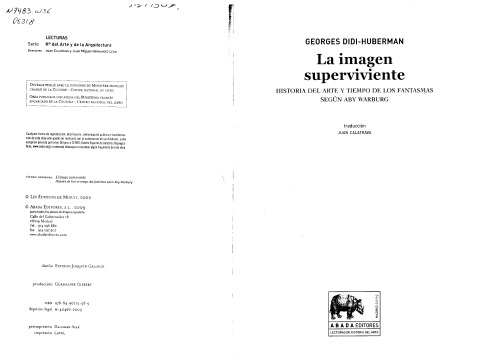 La imagen supervivente. Historia del arte y tiempo de los fantasmas según Aby Warburg