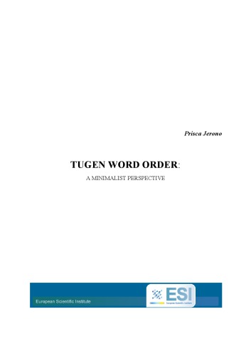 Tugen word order: a minimalist perspective