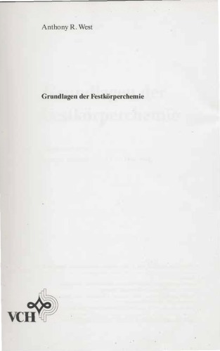 Grundlagen der Festkörperchemie