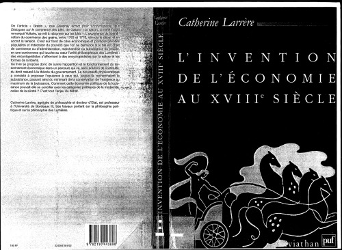L’Invention de l’économie au XVIIIe siècle: Du droit naturel à la physiocratie