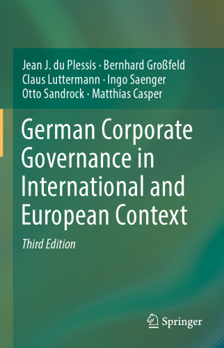 German Corporate Governance in International and European Context