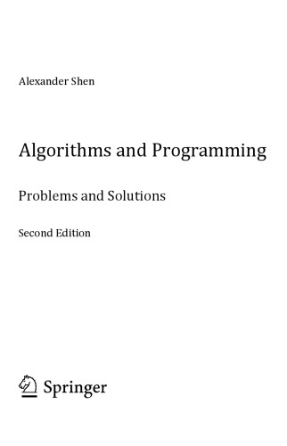 Algorithms and Programming. Problems and Solutions
