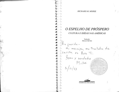 O espelho de Próspero - cultura e ideias nas Américas