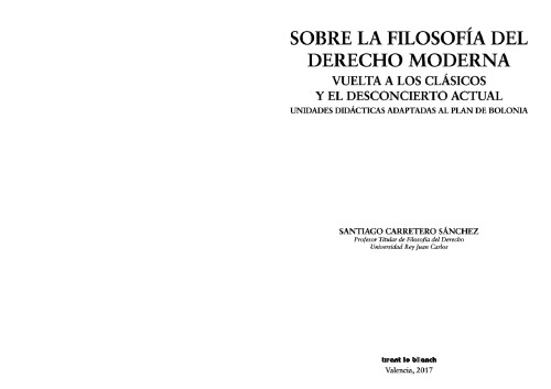 Sobre la filosofia del derecho moderna