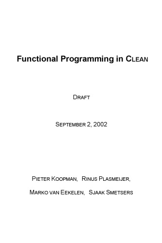 Functional Programming in Clean  [Draft]