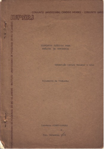 Elementos teóricos para a análise da burguesia