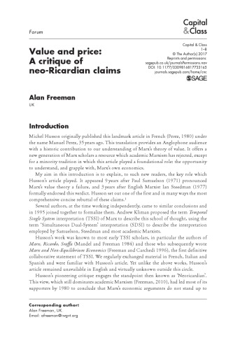 Value and price: A critique of neo-Ricardian claims