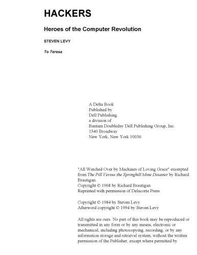 Hackers: Heroes of the computer revolution