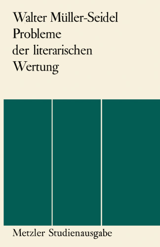 Probleme der literarischen Wertung