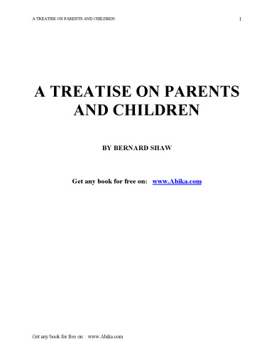 A Treatise on Parents and Children