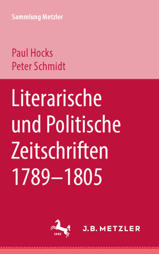 Literarische und politische Zeitschriften 1789–1805: Von der politischen Revolution zur Literaturrevolution