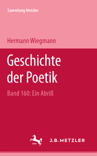 Geschichte der Poetik: Ein Abriß
