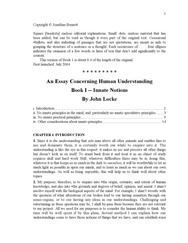 An essay concerning human understanding