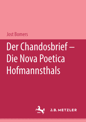 Der Chandosbrief — Die Nova Poetica Hofmannsthals