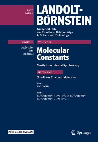 Molecular Constants Mostly from Infrared Spectroscopy: Non-linear Triatomic Molecules, Part 1: H2O (HOH), Part ε: HD16O (H16OD), HT16O (H16OT), HD17O (H17OD), HD18O (H18OD), DT16O (D16OT)