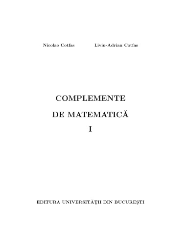 Complemente de Matematica