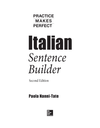Practice Makes Perfect Italian Sentence Builder