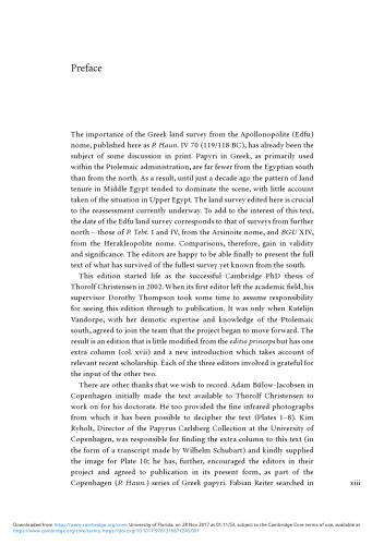 Land and Taxes in Ptolemaic Egypt: An Edition, Translation and Commentary for the Edfu Land Survey (P. Haun. IV 70)