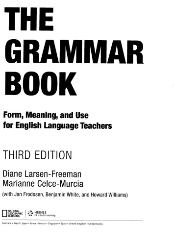 The Grammar Book: Form, Meaning, and Use for English Language Teachers