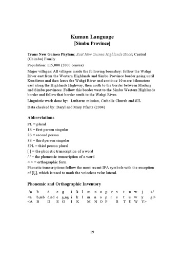 Kuman Language [Simbu Province]