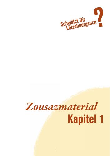 Schwätzt Dir Lëtzebuergesch? 1