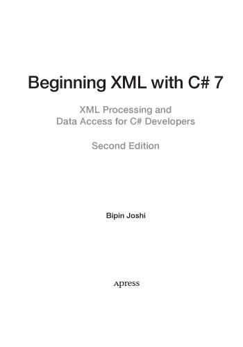 Beginning XML with C# 7   2nd ed.