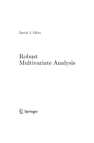 Robust Multivariate Analysis