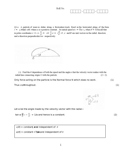 INPhO 2015 Question and Solution from India Indian National Physics Olympiad
