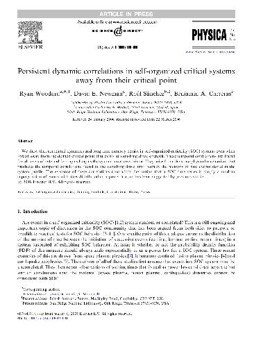 Correlations and SOC PhysicaA