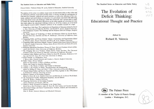 The Evolution of Deficit Thinking: Educational Thought and Practice