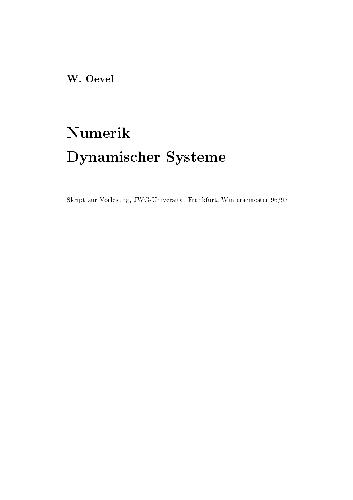 Numerik Dynamischer Systeme 001
