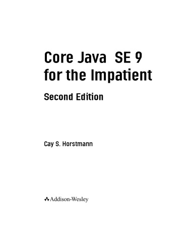 Core Java SE 9 for the Impatient