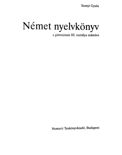 Német ​nyelvkönyv