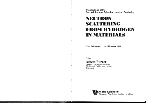 Neutron scattering from Hydrogen in materials