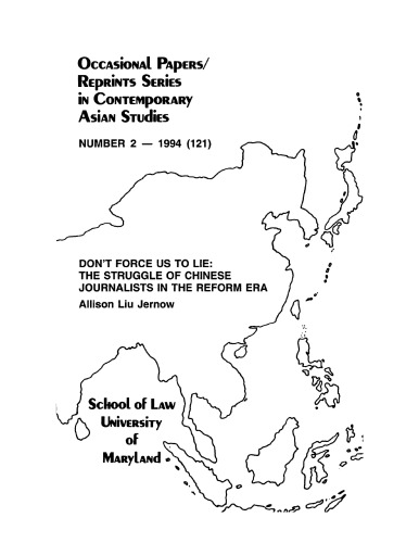The Struggle of Chinese Journalists in the Reform Era