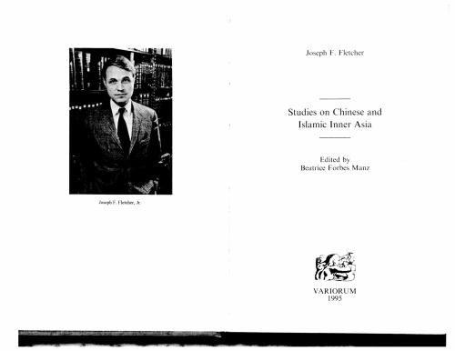 Studies on Chinese and Islamic Inner Asia