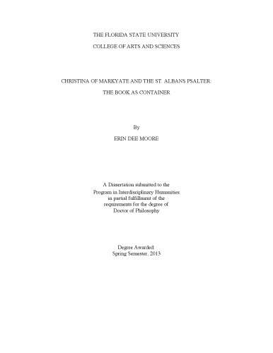 Christina of Markyate and the St. Albans Psalter: The book as container