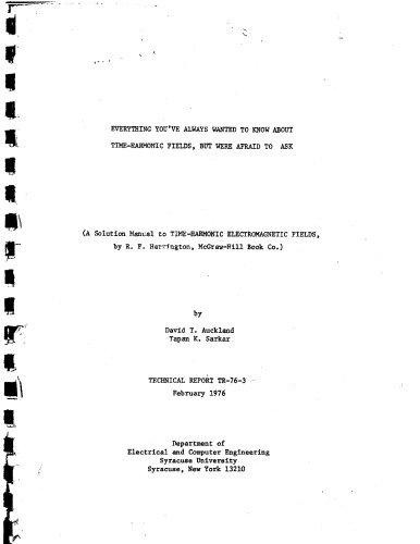 Time-Harmonic Electromagnetic Fields - Solution