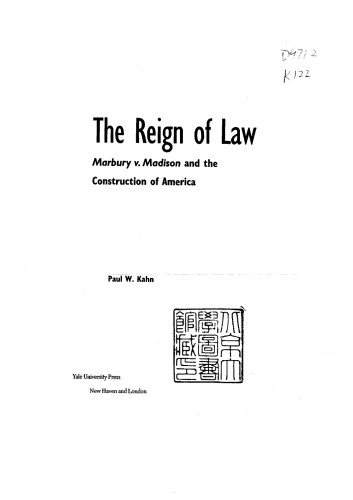 The Reign of Law Marbury v. Madison and the Construction of America