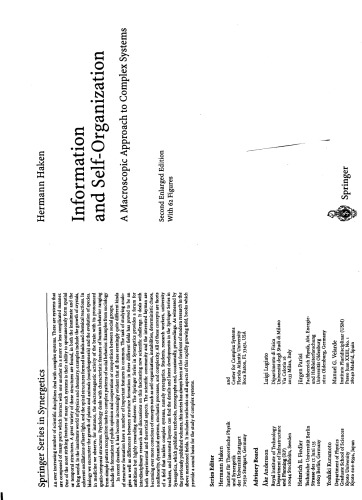 Information and self-organization