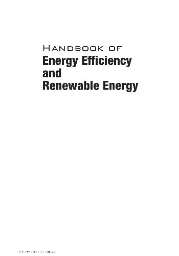 Handbook of Energy Efficiency and Renewable Energy