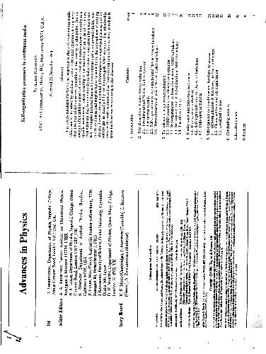 Self-organization prosses in continuous media