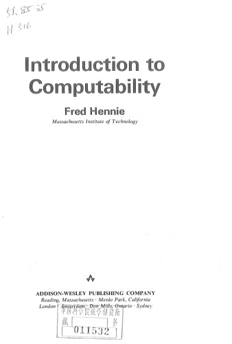 Introduction to Computability