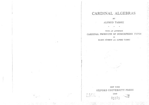 Cardinal algebras