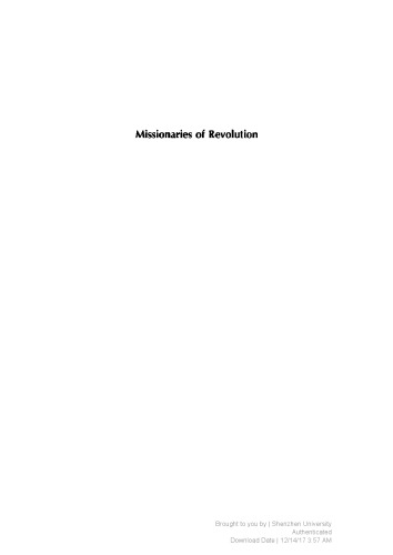 Missionaries of Revolution: Soviet Advisers and Nationalist China, 1920-1927