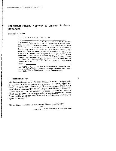 Functional integral in statistic mechanics